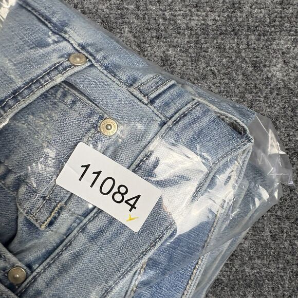 7 for All Mankind Tailorless Dojo Jeans Womens Size 32 Light Wash - Picture 12 of 12